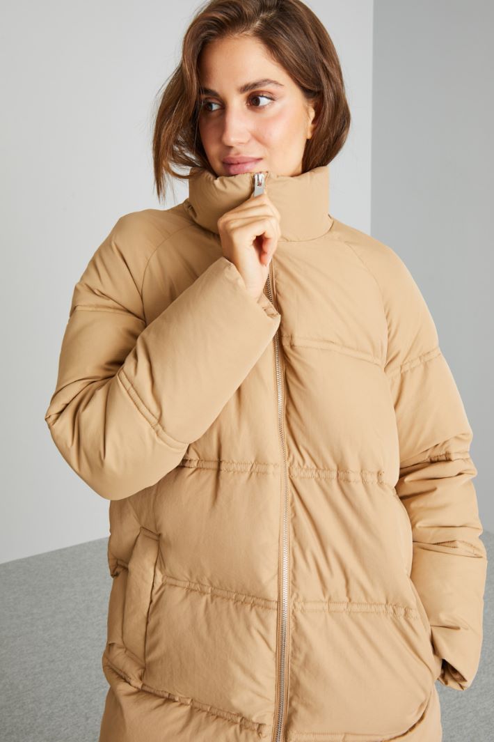 Puffer jacket with cloth inserts Intrend - 4