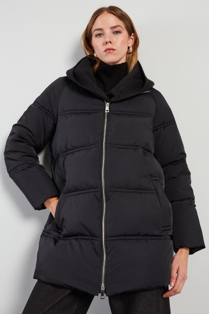 Puffer jacket with cloth inserts Intrend - 3