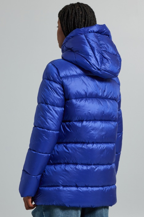 Imbottito in raso con cappuccio