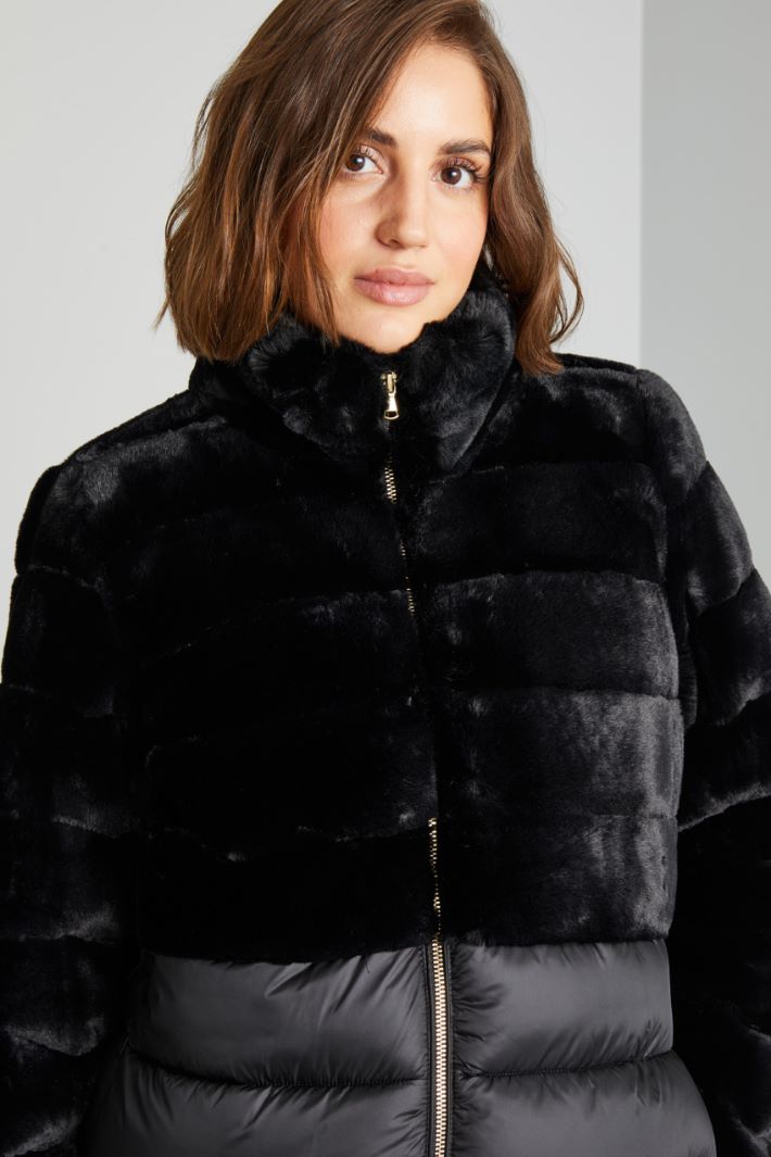 Padded coat with plush insert Intrend - 4