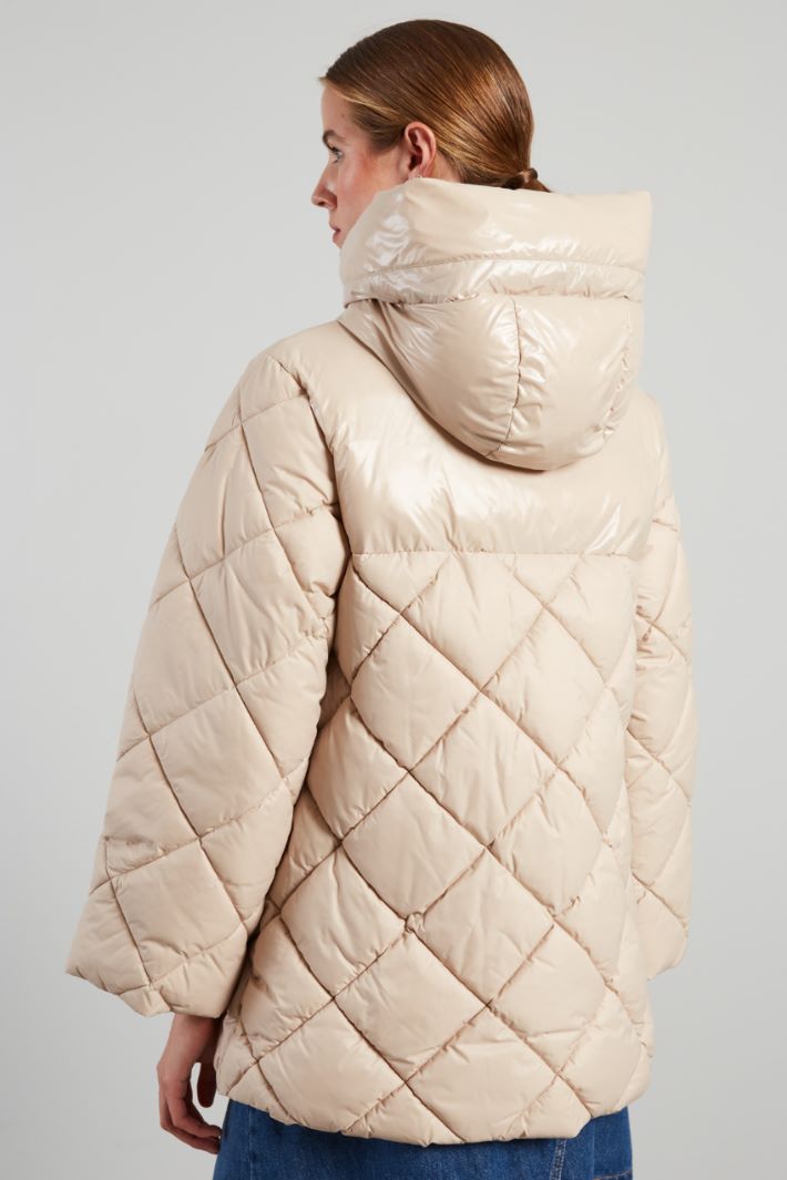 Padded coat with shiny insert Intrend - 2