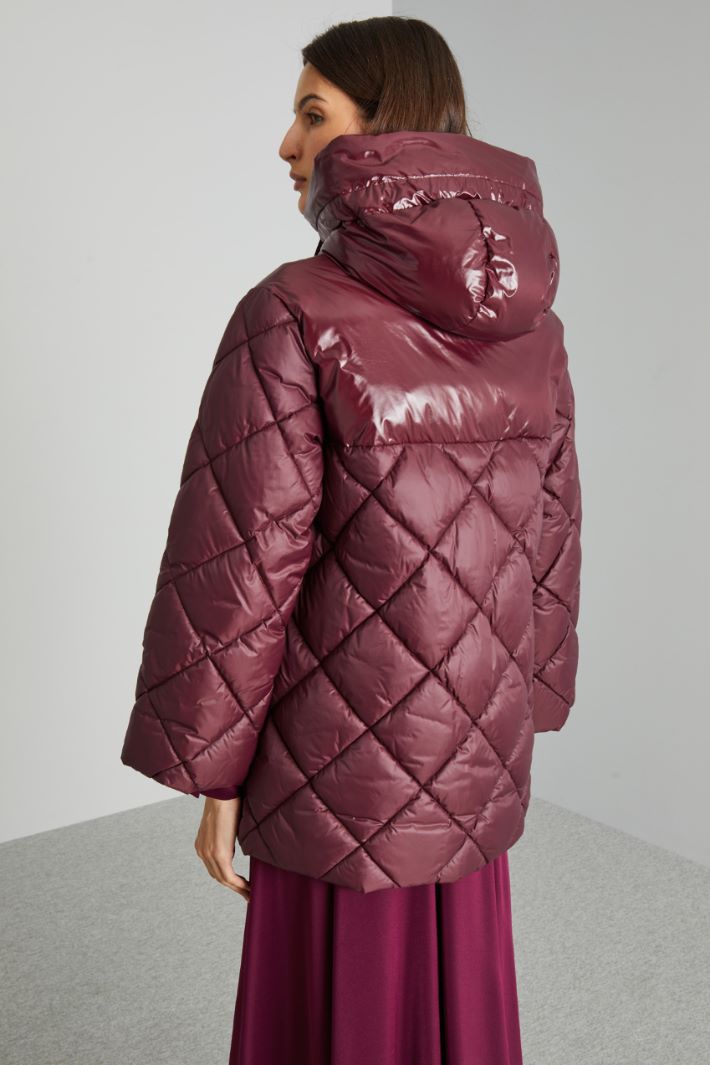 Padded coat with shiny insert Intrend - 2