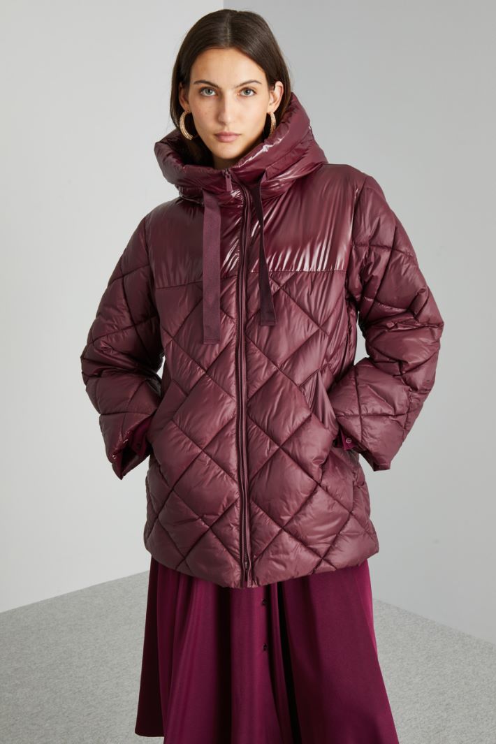 Padded coat with shiny insert Intrend - 3