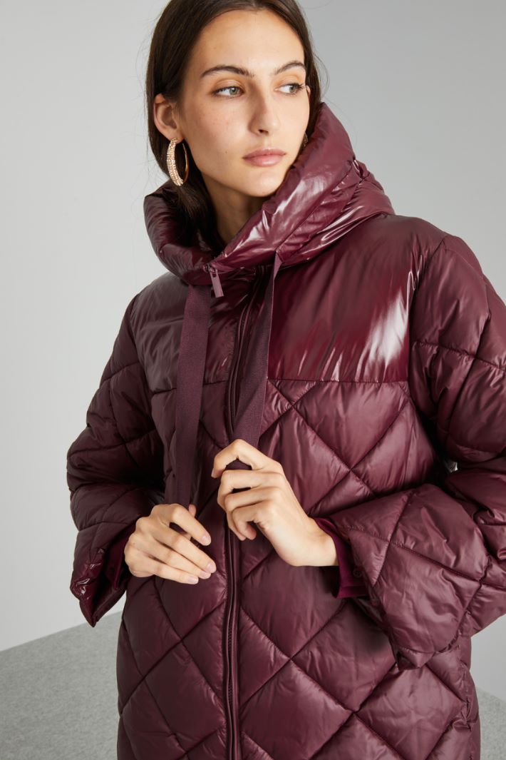 Padded coat with shiny insert Intrend - 4