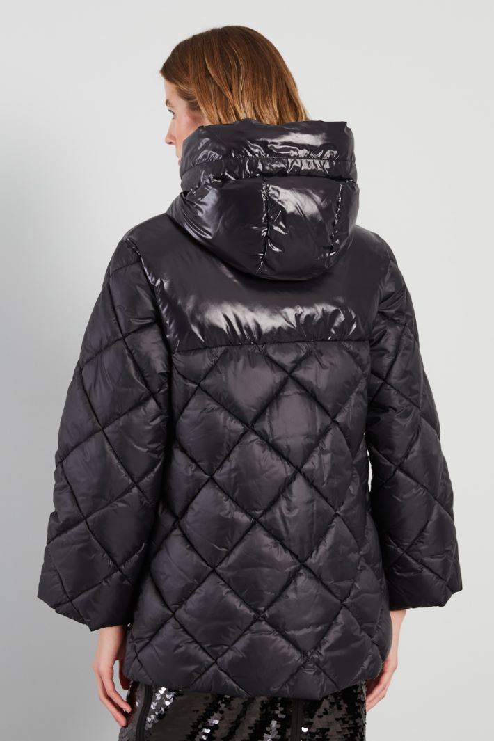 Padded coat with shiny insert Intrend - 2