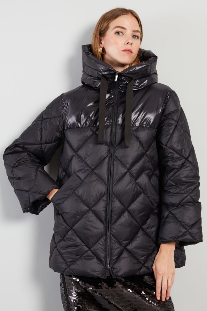 Padded coat with shiny insert Intrend - 3