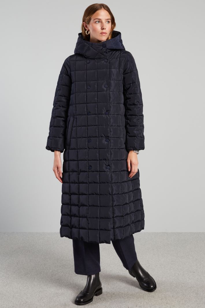 Flared canvas puffer coat Intrend - 3