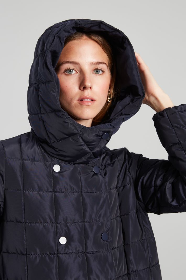 Flared canvas puffer coat Intrend - 4