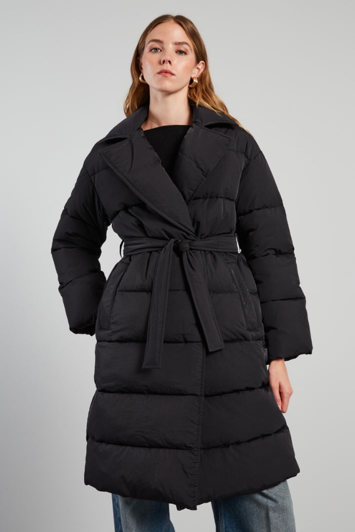 Long belted padded coat Intrend - 3