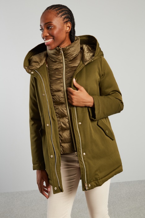 Giaccone imbottito in ottoman