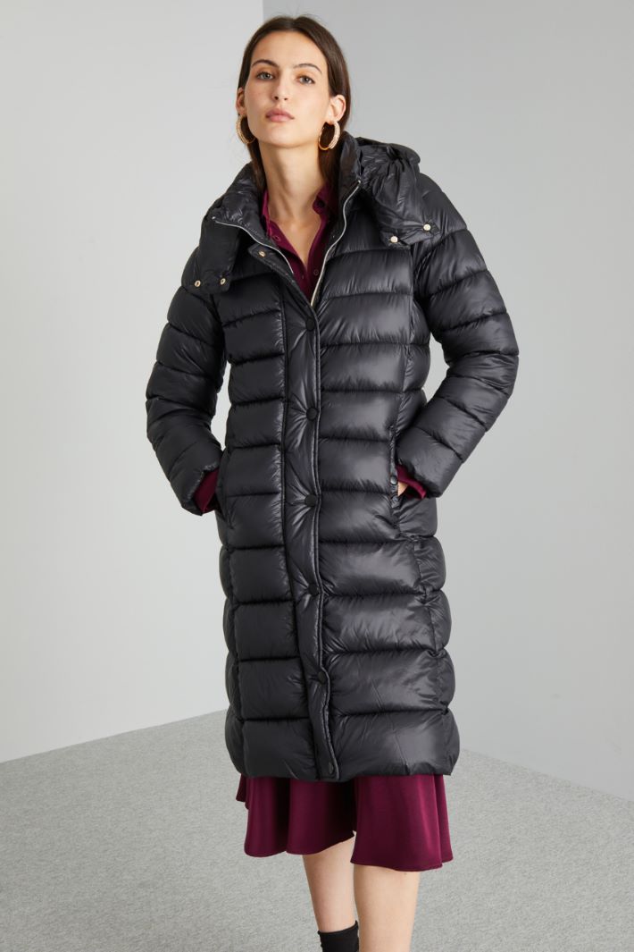 Long padded coat with belt Intrend - 3