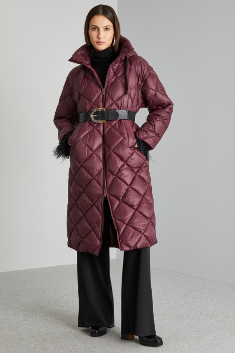 Long high neck padded coat Intrend