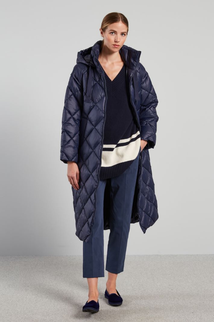 Long high neck padded coat Intrend