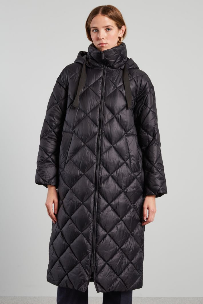 Long high neck padded coat Intrend - 3