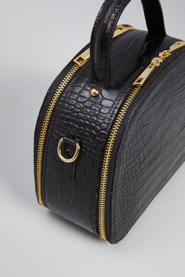 Croco print leather beauty bag Intrend - 4