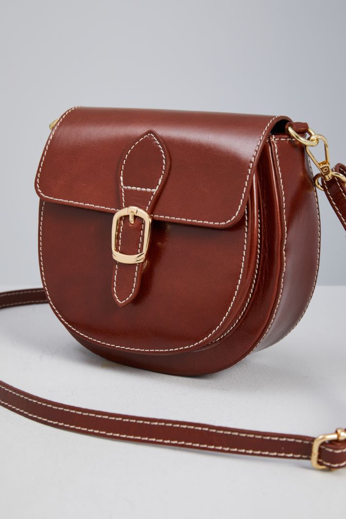 Leather bag with strap Intrend - 4