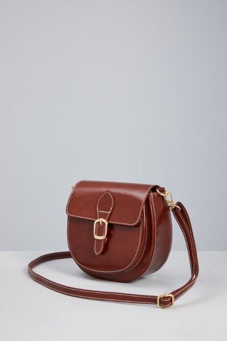 Leather bag with strap Intrend