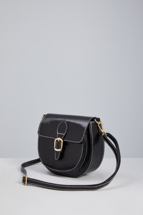 Leather bag with strap Intrend