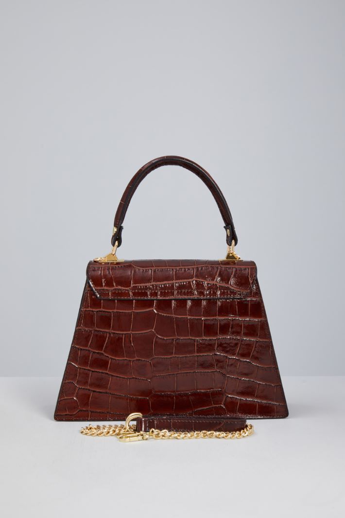 Croco print trapeze bag Intrend - 3