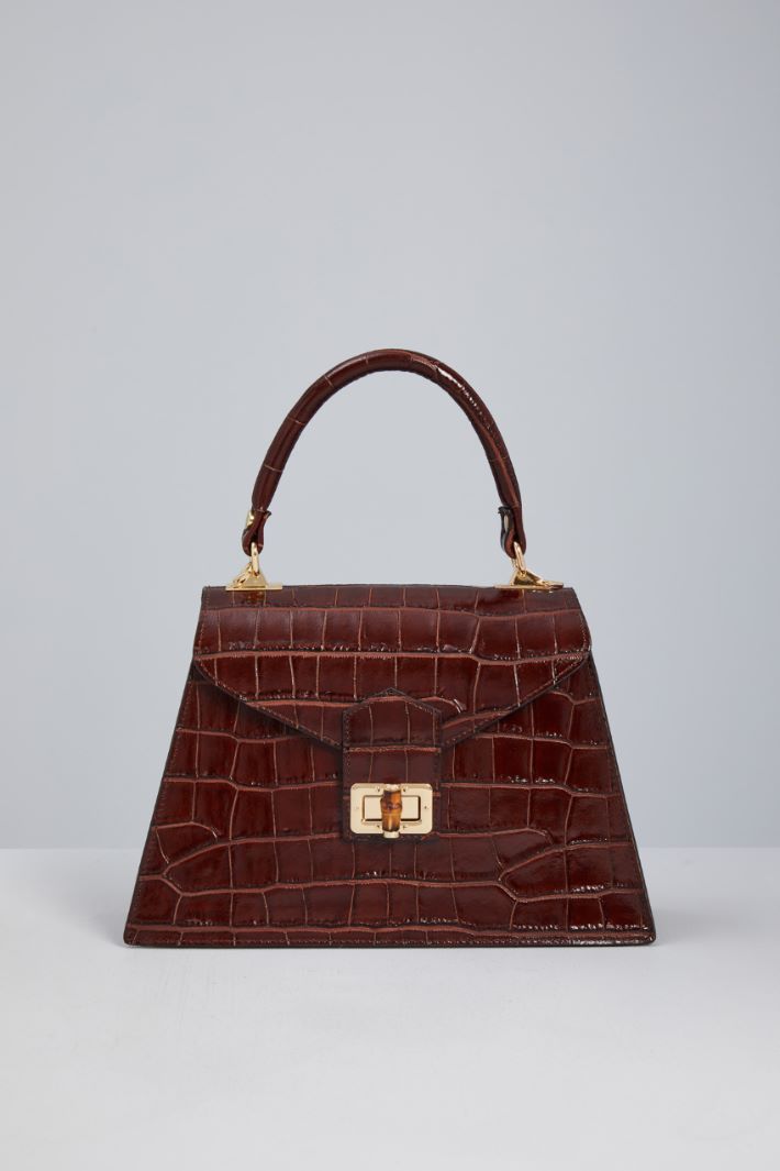 Croco print trapeze bag Intrend