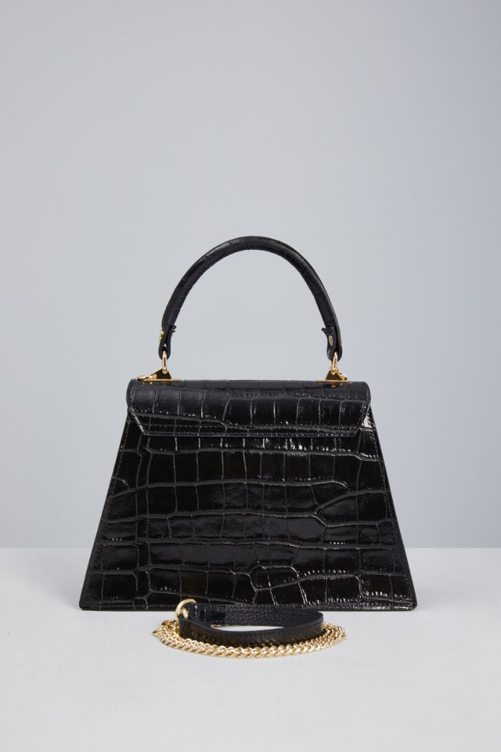 Croco print trapeze bag Intrend - 3