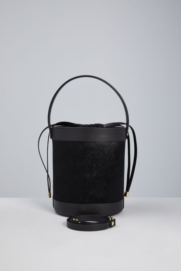 Pony skin bucket bag Intrend - 3