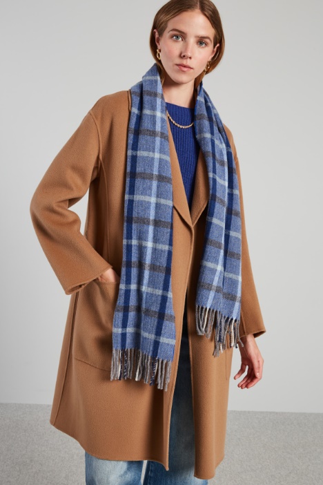 Sciarpa in misto lana e cotone