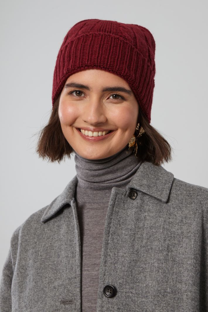 Cable-knit beanie hat Intrend - 2