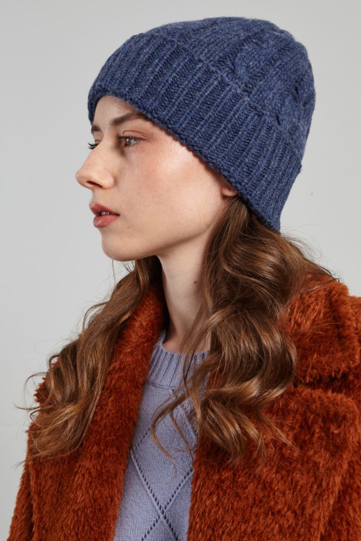 Cable-knit beanie hat Intrend - 2