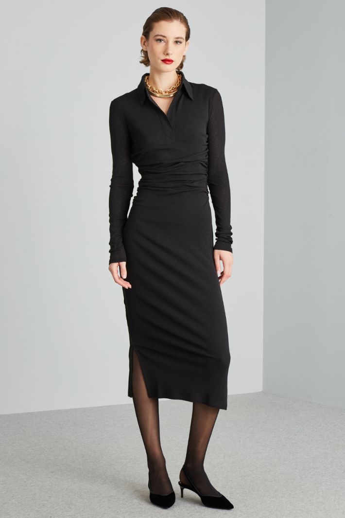 Fitted jersey crepe dress Intrend - 3