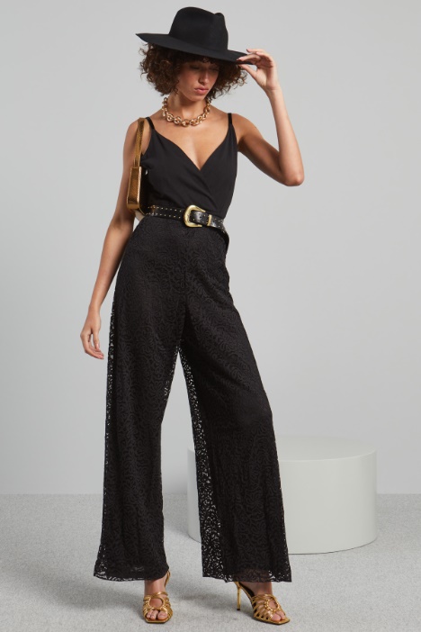 Jersey and lace jumpsuit Intrend