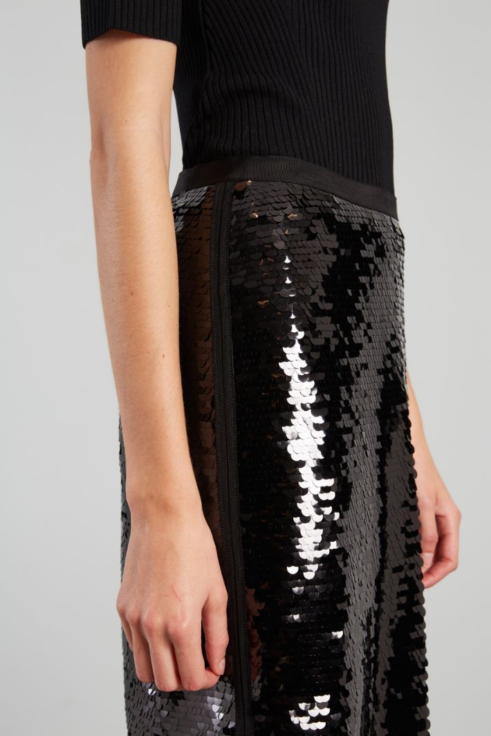 Sequin-detail pencil skirt Intrend - 4