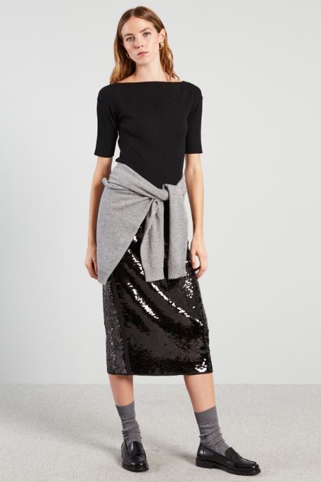 Sequin-detail pencil skirt Intrend