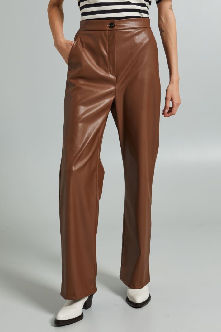 Faux leather trousers Intrend - 3