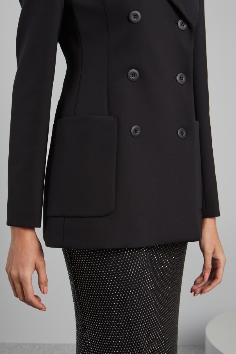 Doppiopetto in jersey compatto