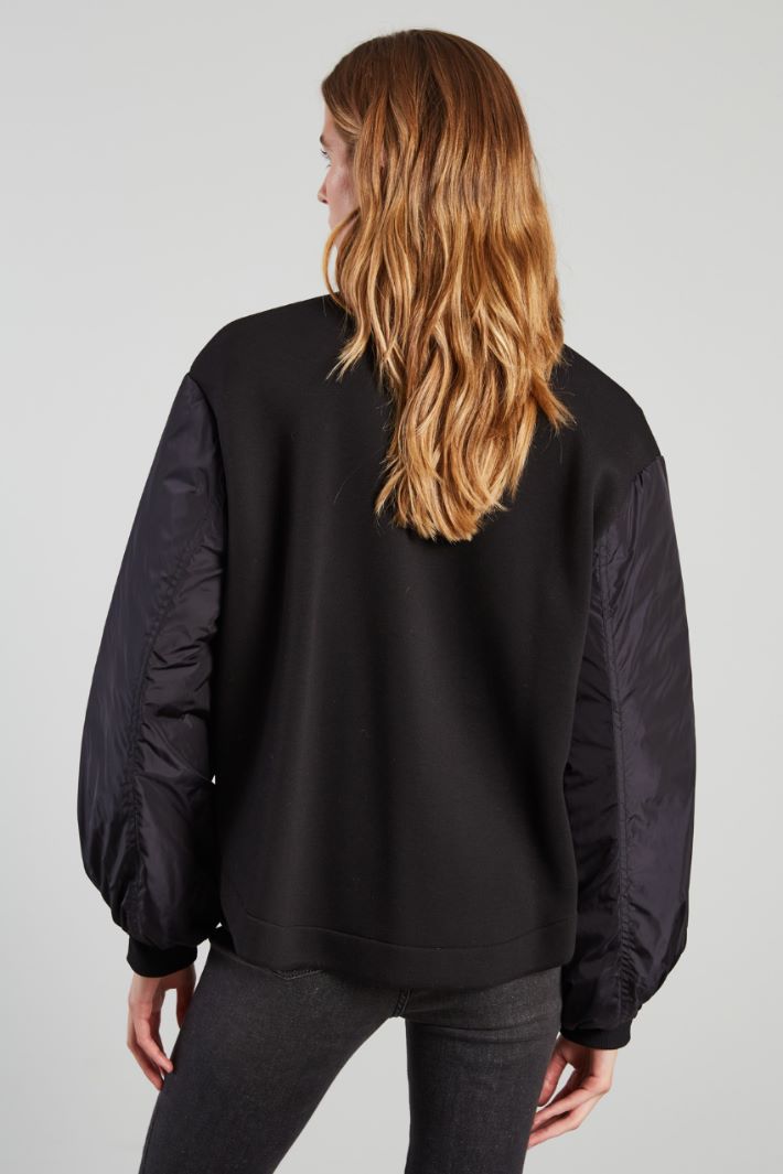 Flared jersey bomber jacket Intrend - 2