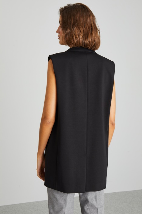 Gilet con collo a rever