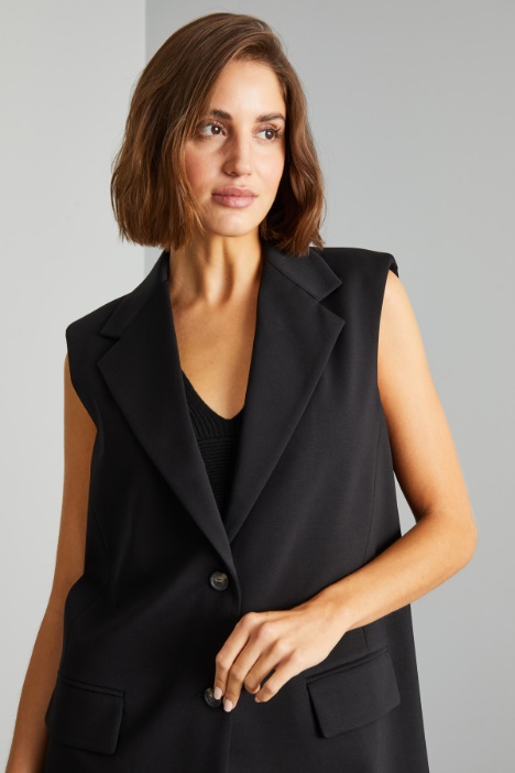 Gilet con collo a rever