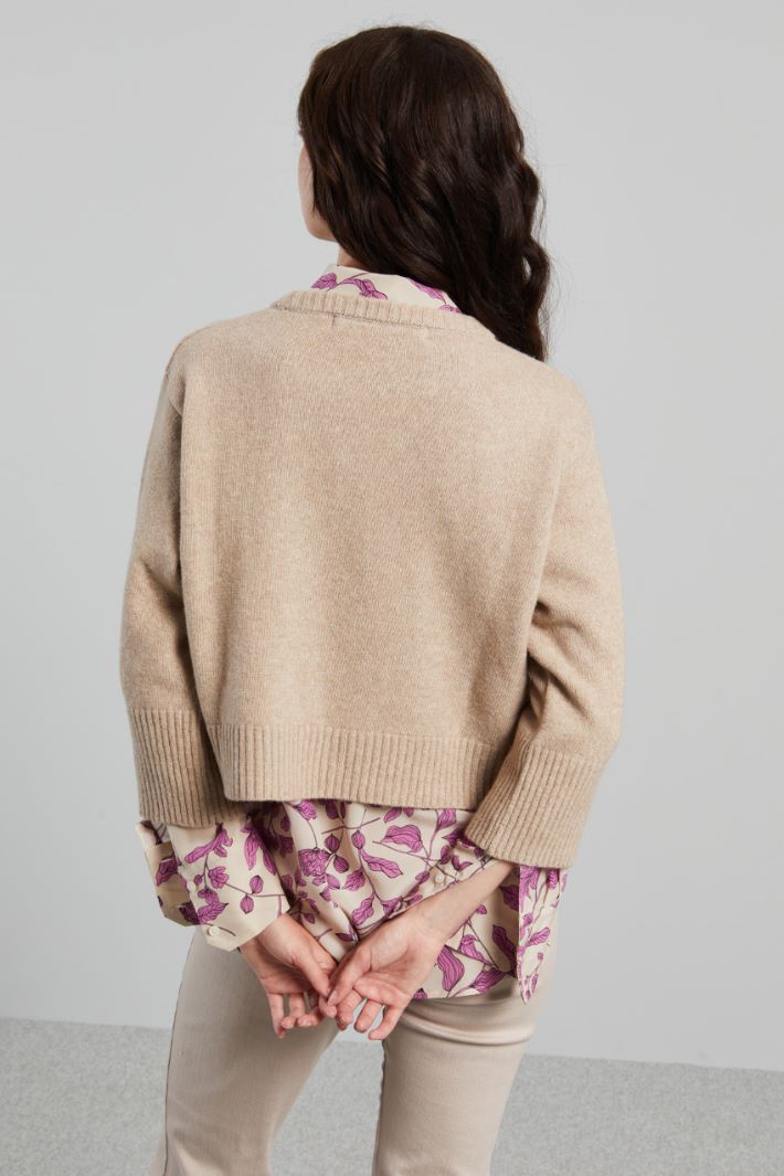 Cropped wool sweater Intrend - 2