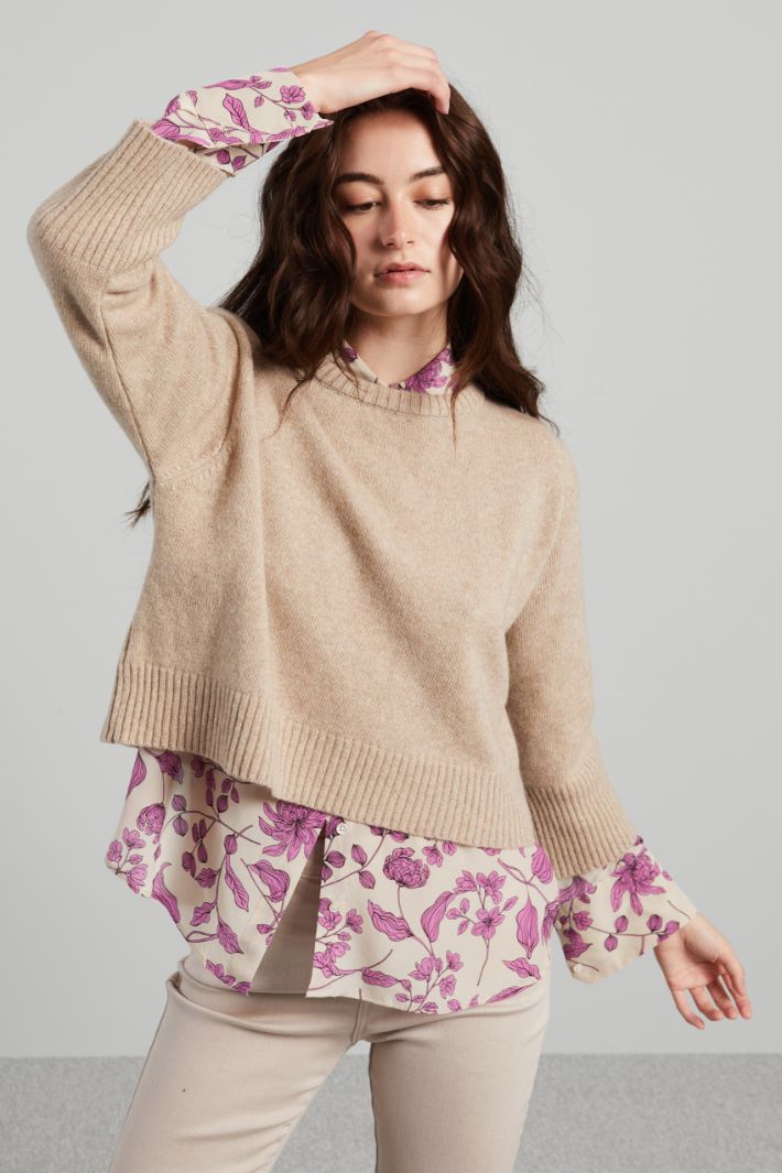 Cropped wool sweater Intrend - 3