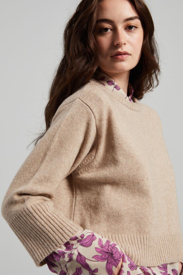 Cropped wool sweater Intrend - 4