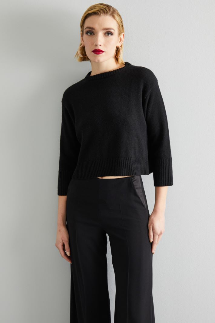 Cropped wool sweater Intrend - 3