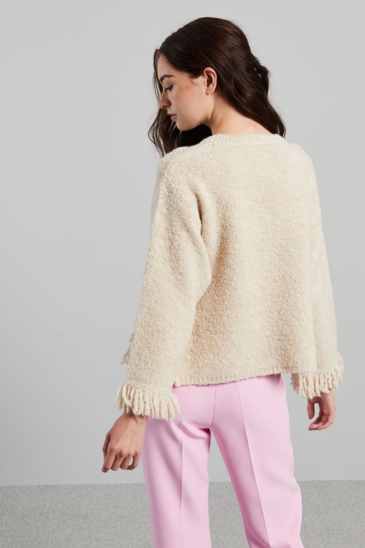 Fringed wool sweater Intrend - 2