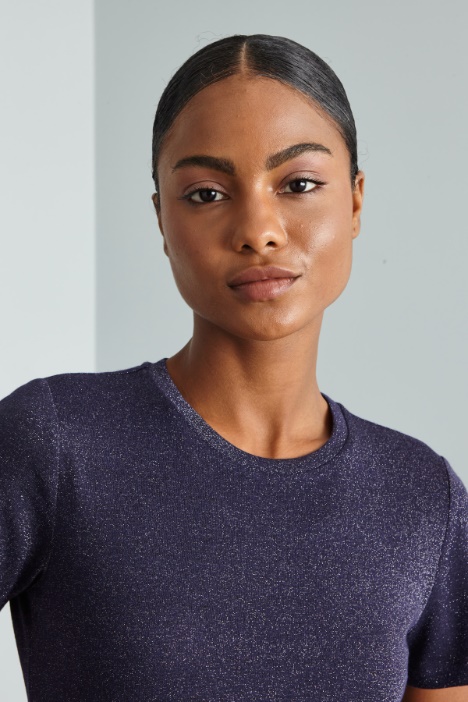 T-shirt aderente lamè