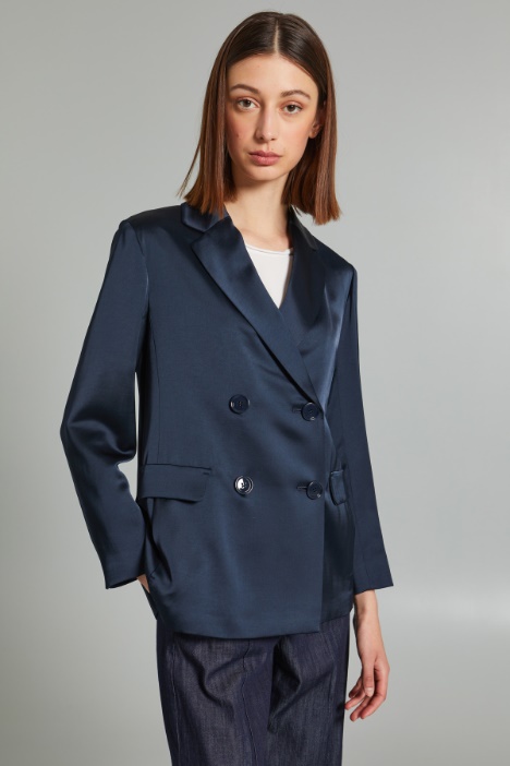 Double-breasted satin jacket Intrend