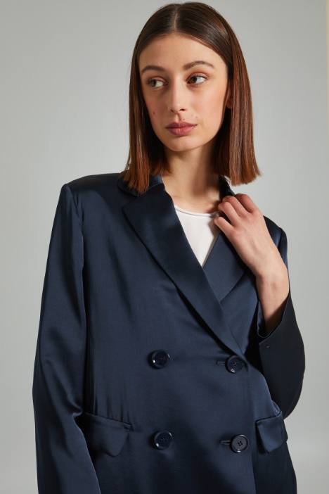 Blazer doppiopetto in raso