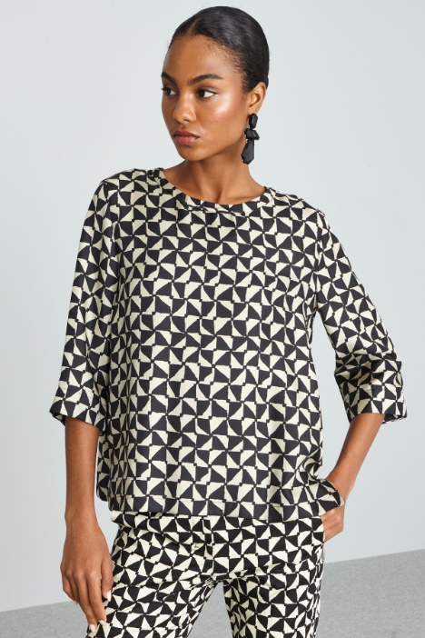 Printed silk blouse Intrend