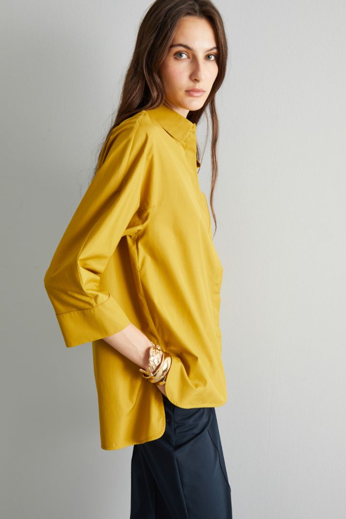 Asymmetric poplin shirt Intrend - 4