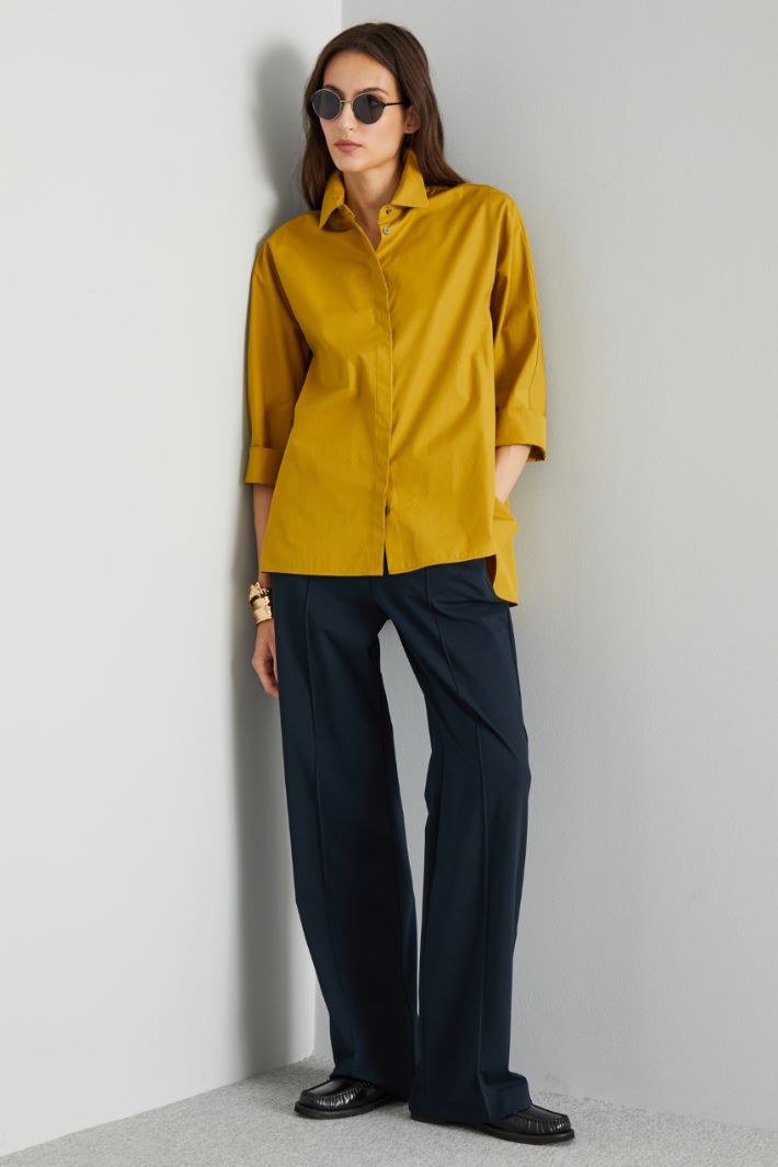 Asymmetric poplin shirt Intrend