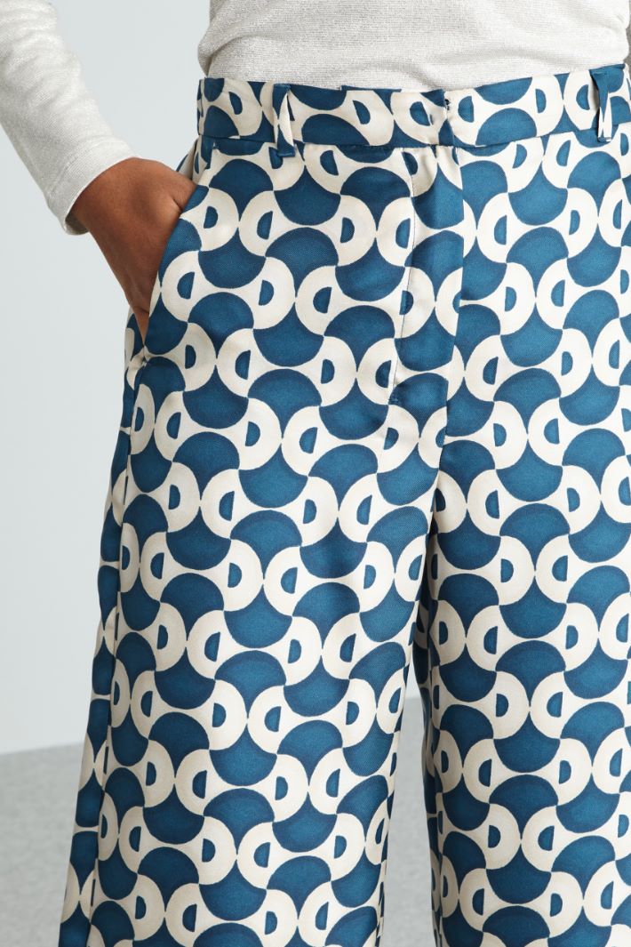 Printed silk trousers Intrend - 3